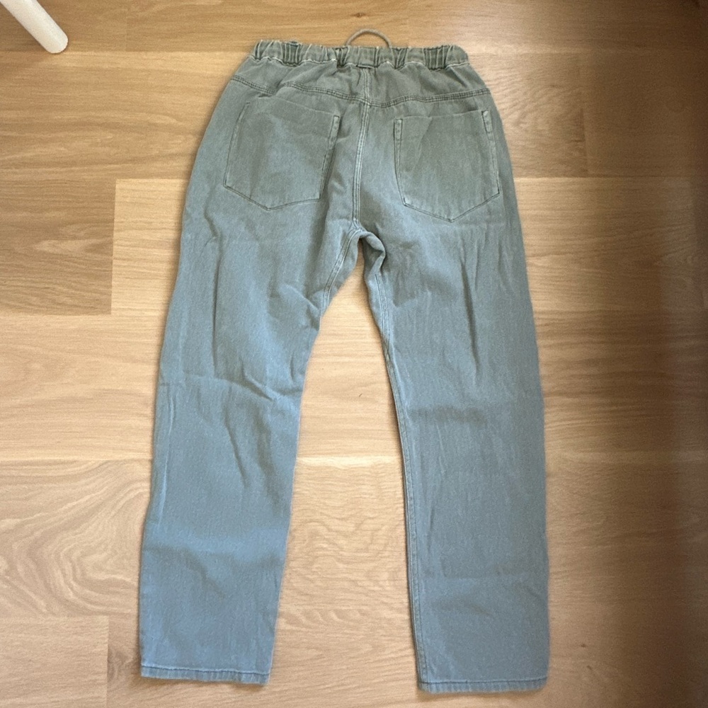 Carly Jean Casual Drawstring Waist Green Utility Pants - Picture 2 of 4